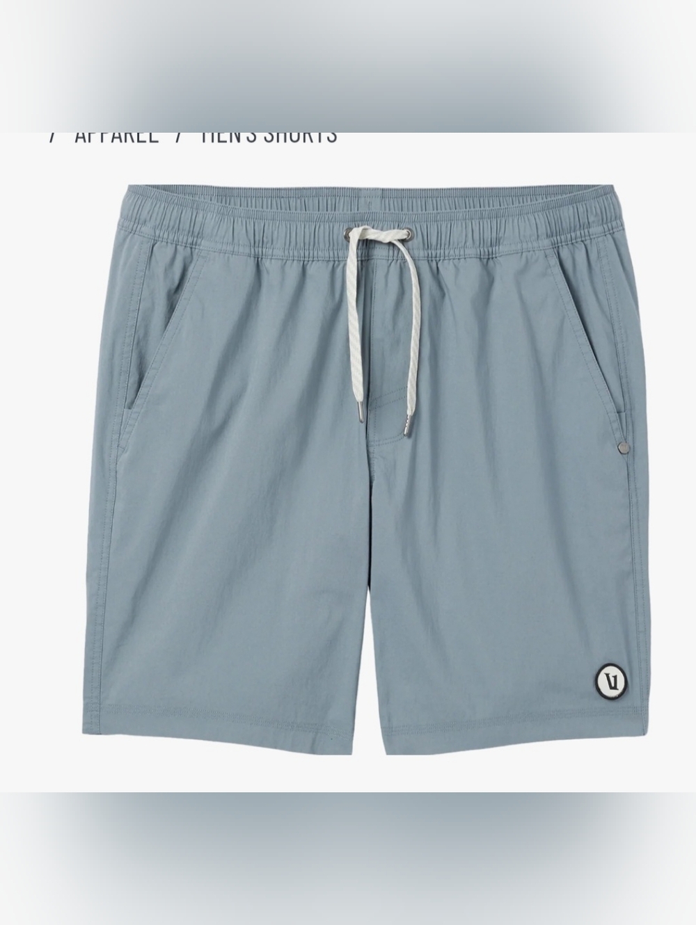 Vuori Kore Shorts Mens Sz M Graphite Grey  Unlined Quick Dry Stretch Training